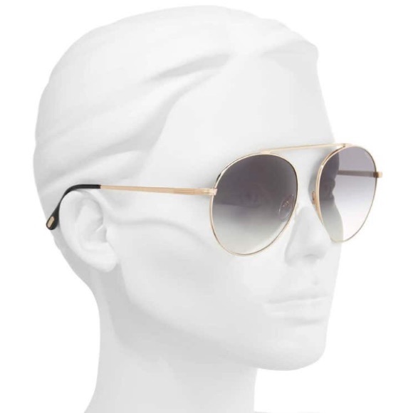 Tom Ford 58mm simone gradient mirrored sunglasses main image 2